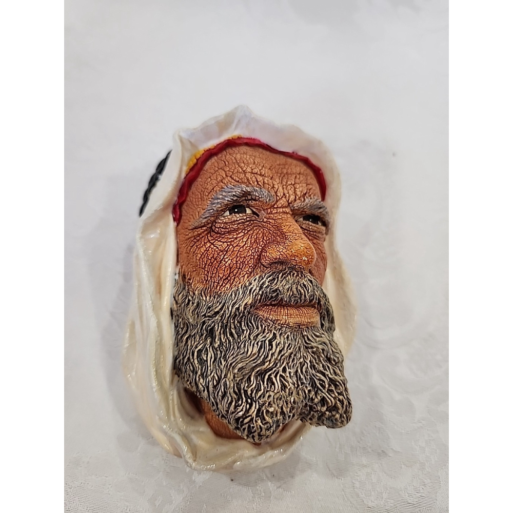 Vintage Bossons Syrian Chalkware Head England Wall Decor
